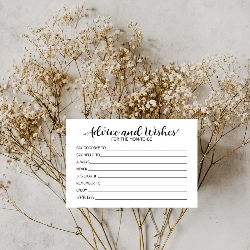 TENTADO Baby Shower Advice Card  Pack of 50 4x6 Inch - Premium Quality  Perfect for Baby Shower Games & New Mom Gifts - Image 4